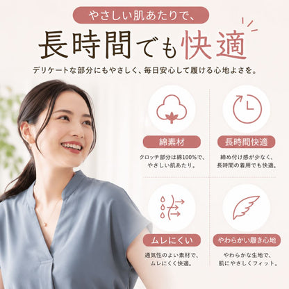 レディース ボクサーショーツ 深ばき 綿混 一分丈 食い込みにくい 女性用下着