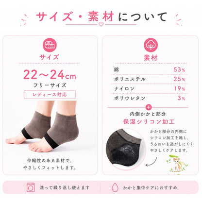 おやすみかかとケアソックス｜履くだけ足元保湿サポート